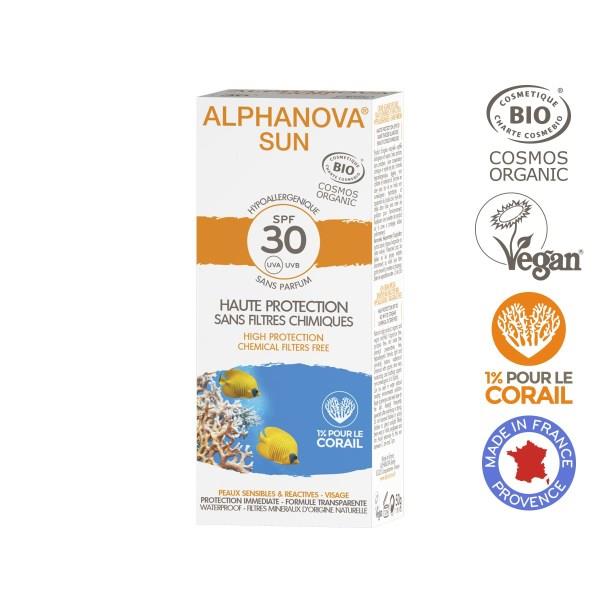 ALPHANOVA PROTECCIÓN SOLAR FACIAL FPS30 HIPOALERGÉNICO 50ML